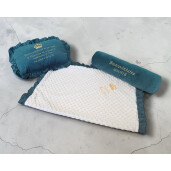 Set Paturica Personalizata din catifea si mincky +perna personalizata Deseda + perna cilindru