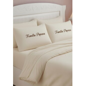 Lenjerie de pat Personalizata cu mesaj, Familia 2 persoane LUX by Deseda