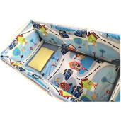 OTL Lenjerie de pat bebelusi cu aparatori laterale pufoase  Deseda Oraselul copiilor pat 120x60 cm