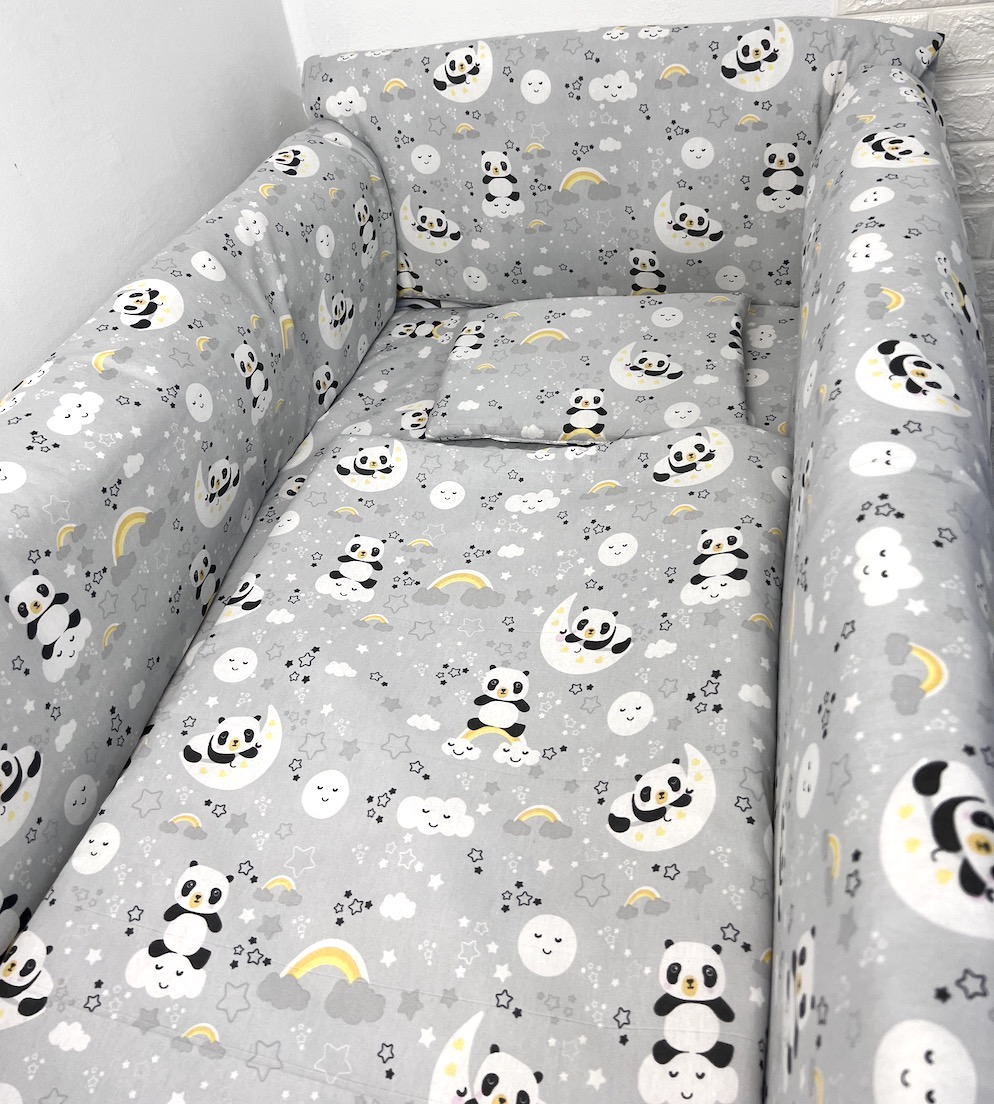 Set Aparatori laterale protectii pat bebe Maxi - Cusute cu mult drag!